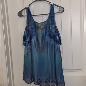 Multi-color sheer blouse